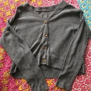 Grey American Eagle Cardigan